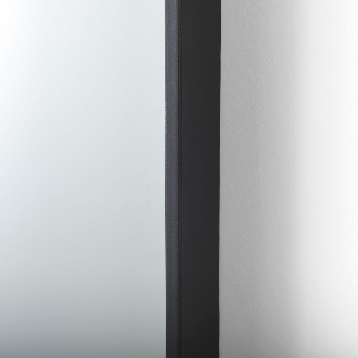 Cora 24.0L x 3.9W x 40.0H Black Metal Frame W/ Brown Wooden Shelf Arched Wall Mirror from Mercana - Luna Furniture