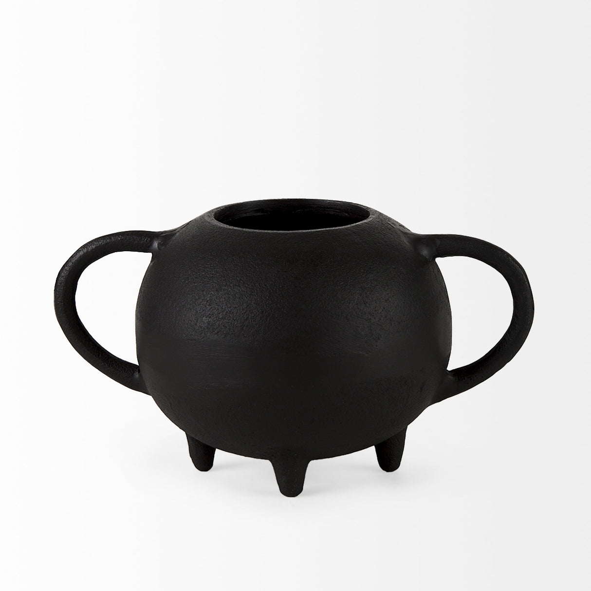 Cyrus Black Spherical Vase Decorative Object from Mercana - Luna Furniture