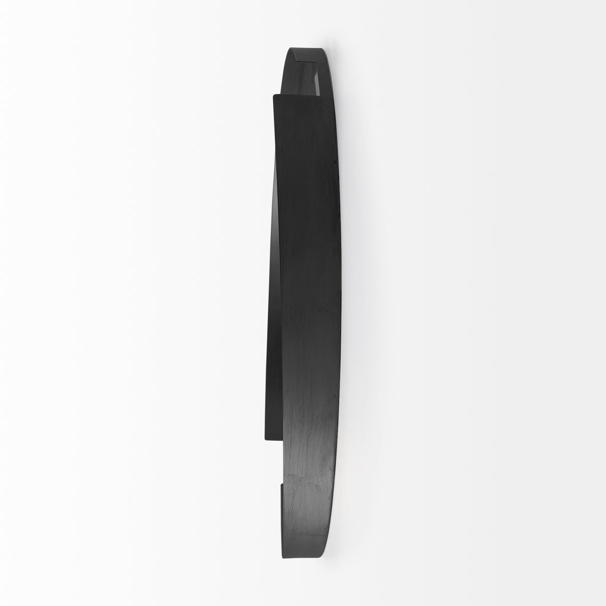 Adrianna 24.4" Black Metal Round Mirror from Mercana - Luna Furniture