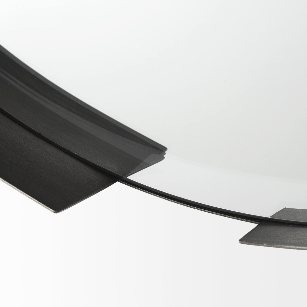 Adrianna 24.4" Black Metal Round Mirror from Mercana - Luna Furniture