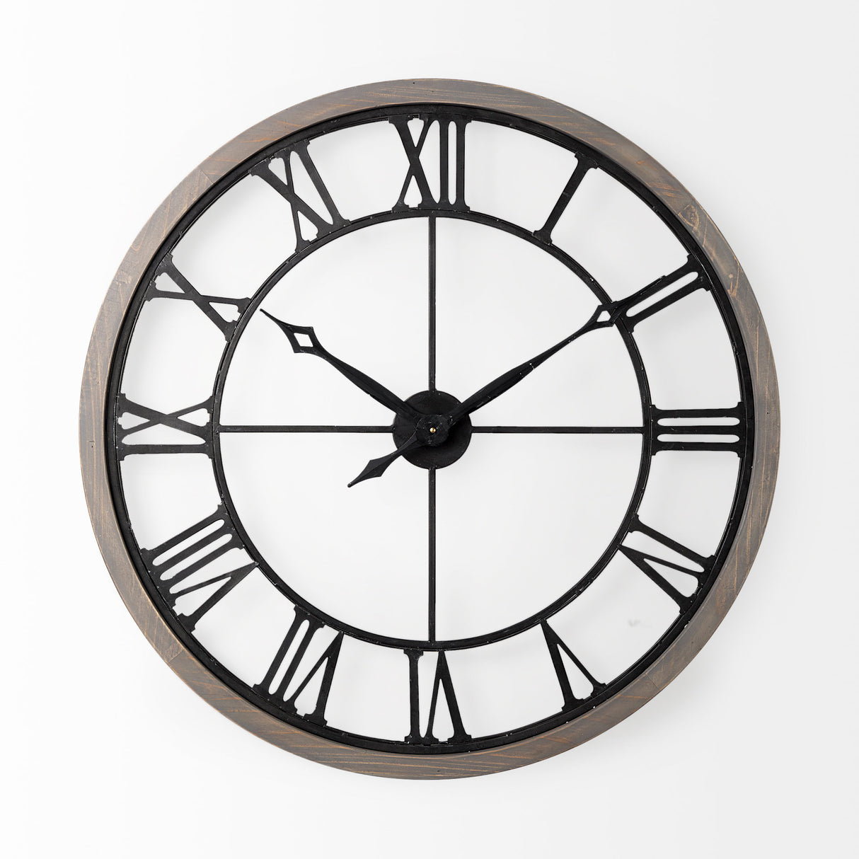 Mething Gray 31.5" Large Farmhouse Wall Clock from Mercana - Luna Furniture