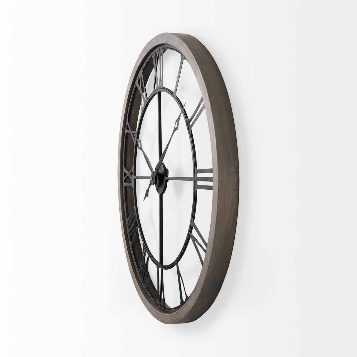 Mething Gray 31.5" Large Farmhouse Wall Clock from Mercana - Luna Furniture