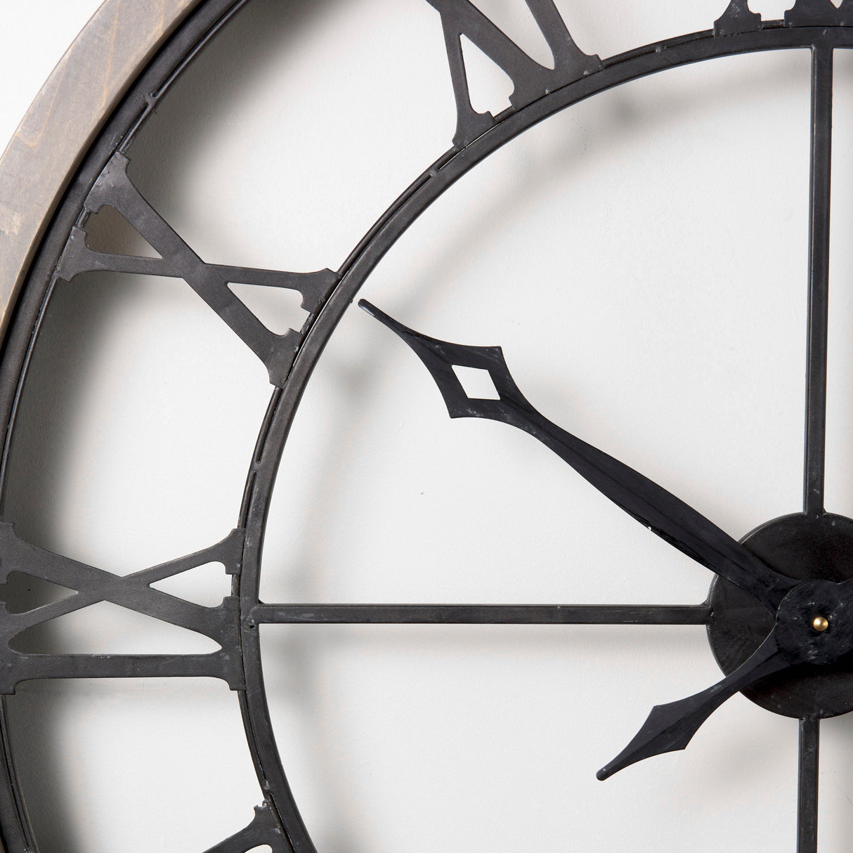 Mething Gray 31.5" Large Farmhouse Wall Clock from Mercana - Luna Furniture