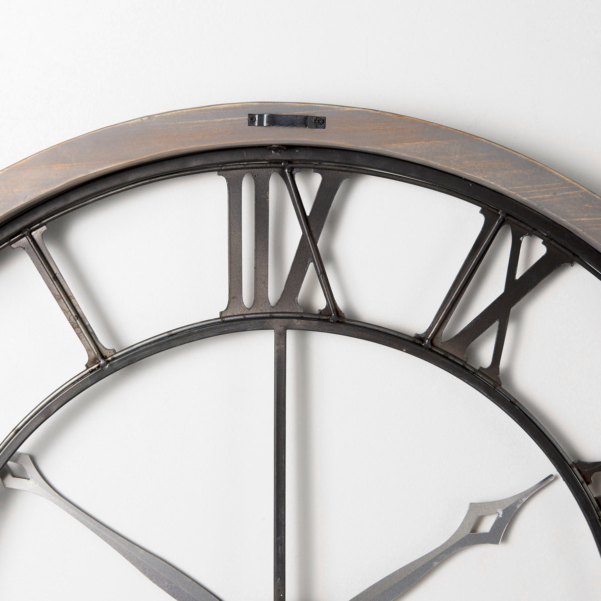 Mething Gray 31.5" Large Farmhouse Wall Clock from Mercana - Luna Furniture