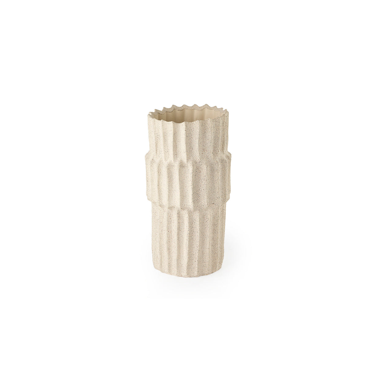 Cardon 14.4H Cream Ceramic Vase from Mercana - Luna Furniture