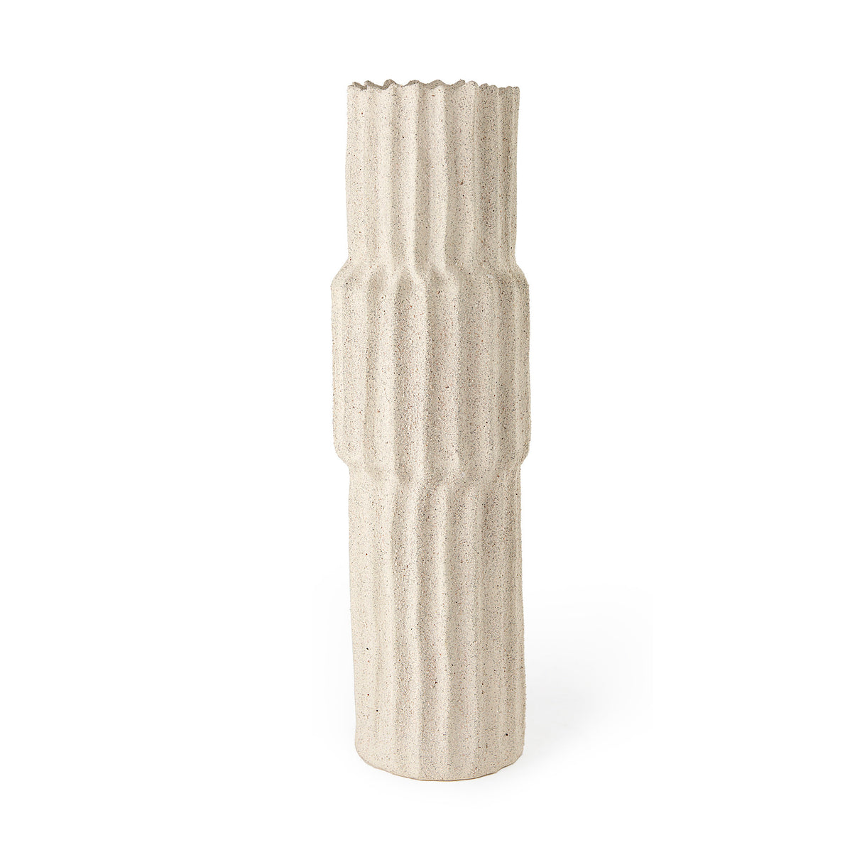 Cardon 23.0H Cream Ceramic Vase from Mercana - Luna Furniture