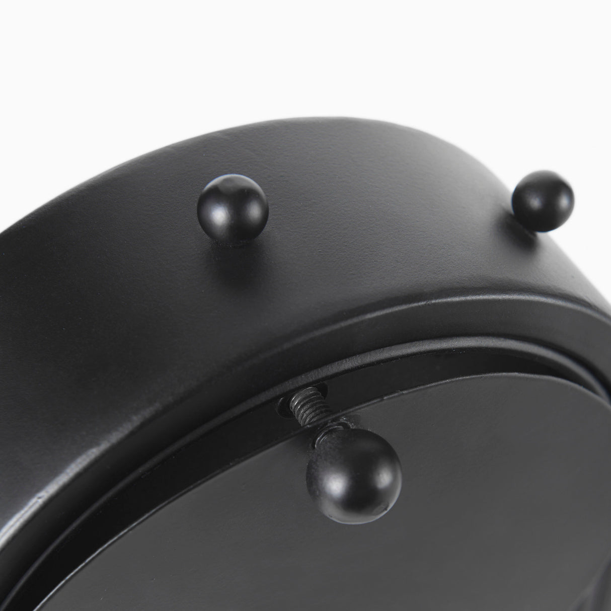 Marian 7.5L x 5.7W x 13.0H Black Studded Table Clock from Mercana - Luna Furniture