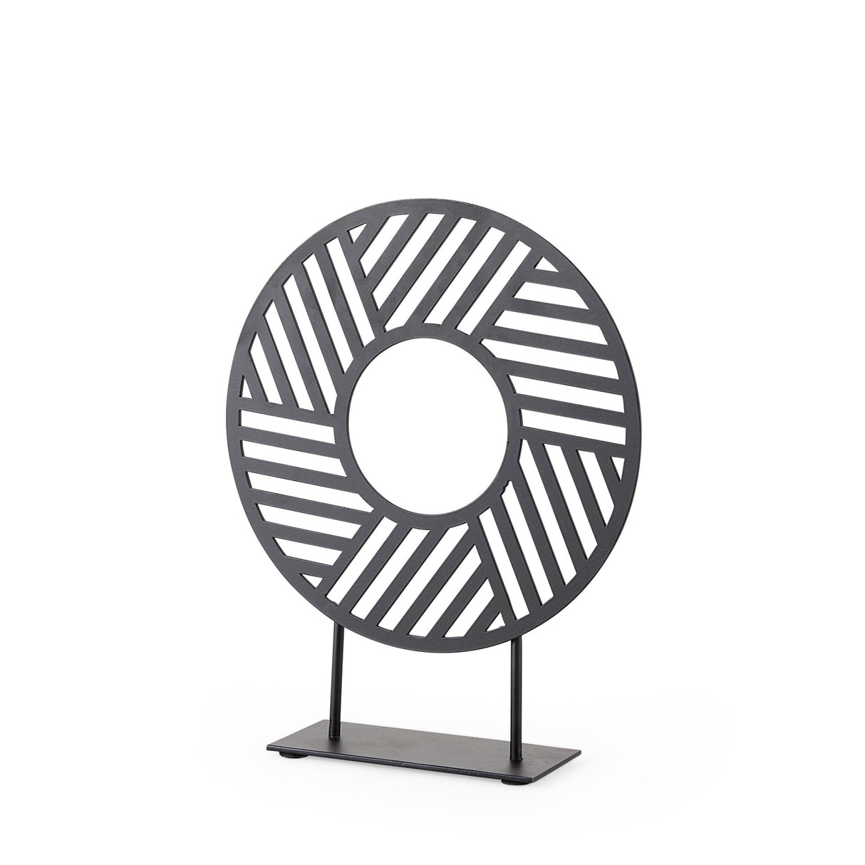 Micra 9.1L x 2.6W x 10.9H Matte Black Metal Decorative Object on a Stand from Mercana - Luna Furniture