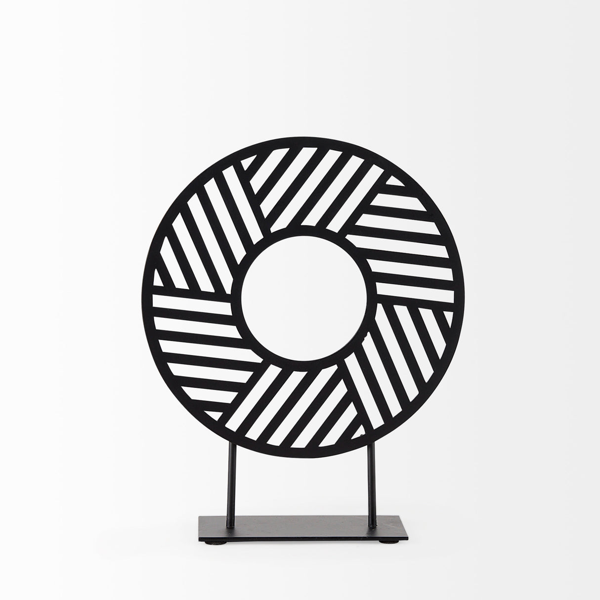 Micra 9.1L x 2.6W x 10.9H Matte Black Metal Decorative Object on a Stand from Mercana - Luna Furniture