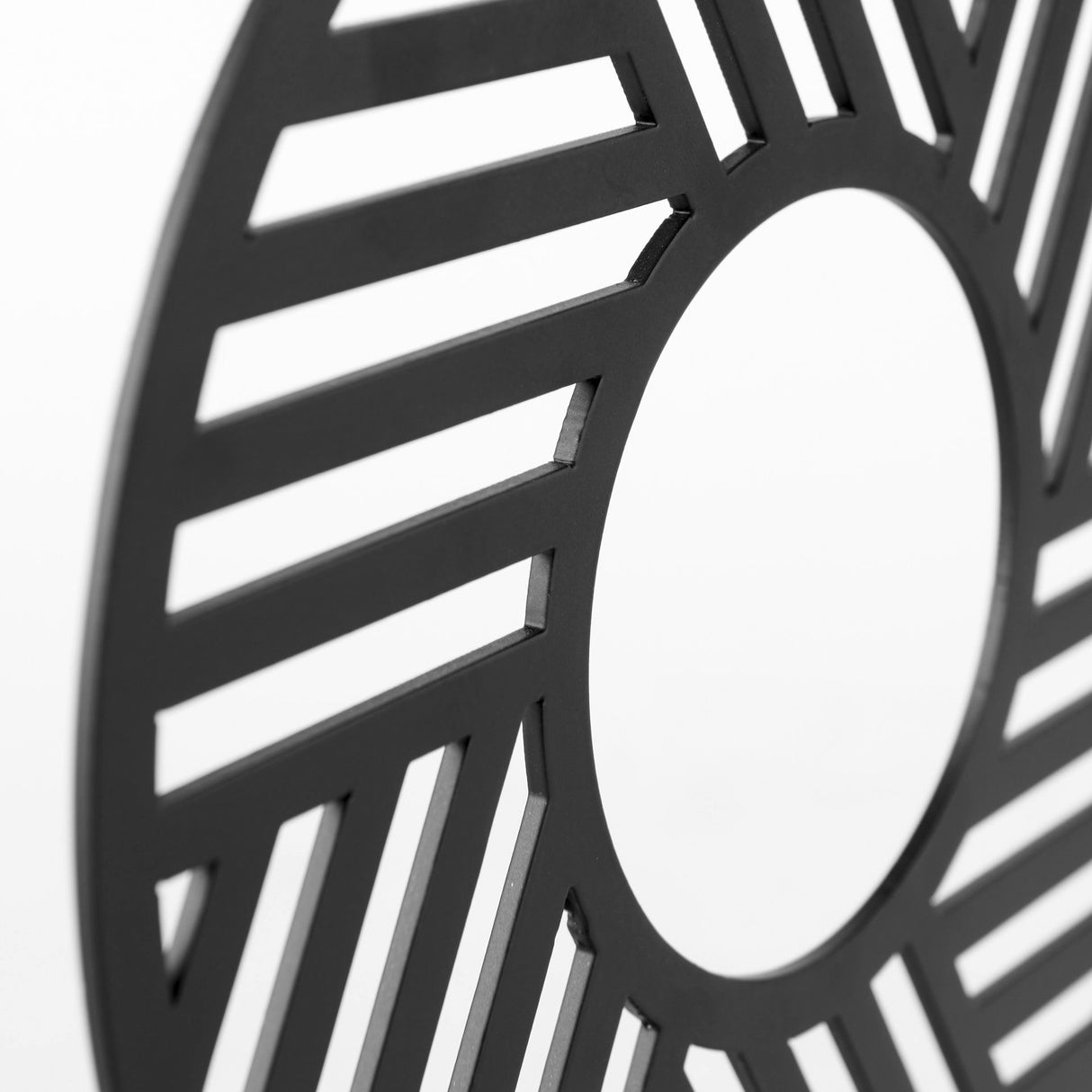 Micra 9.1L x 2.6W x 10.9H Matte Black Metal Decorative Object on a Stand from Mercana - Luna Furniture
