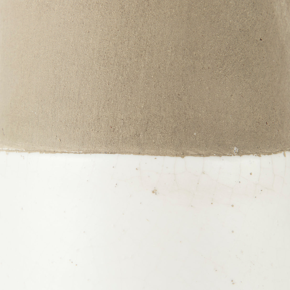 Garand Large 18.8H Two-Toned White Natural Ceramic Jug from Mercana - Luna Furniture