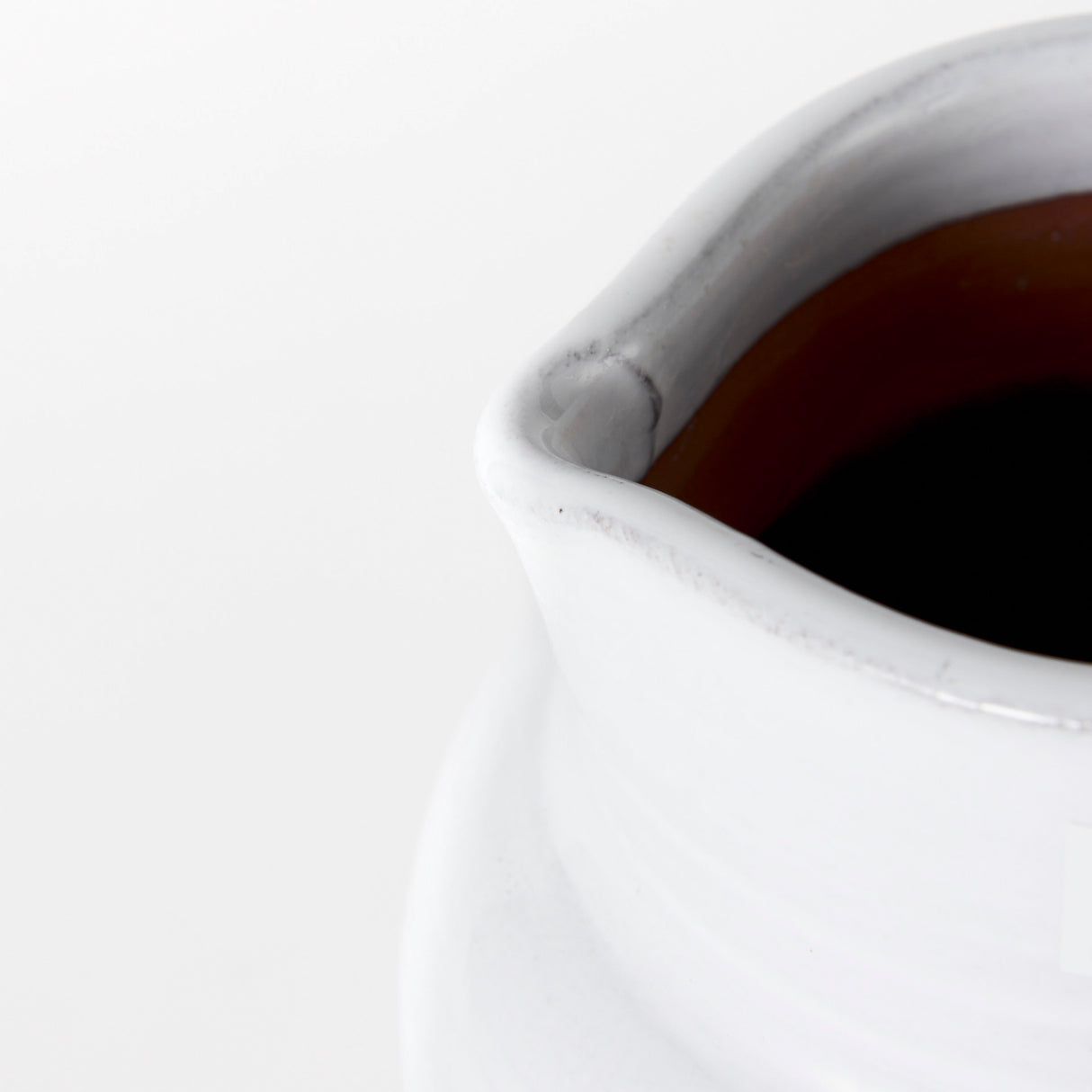 Harmon II Large White w/ Charcoal Stripes Ceramic Jug from Mercana - Luna Furniture