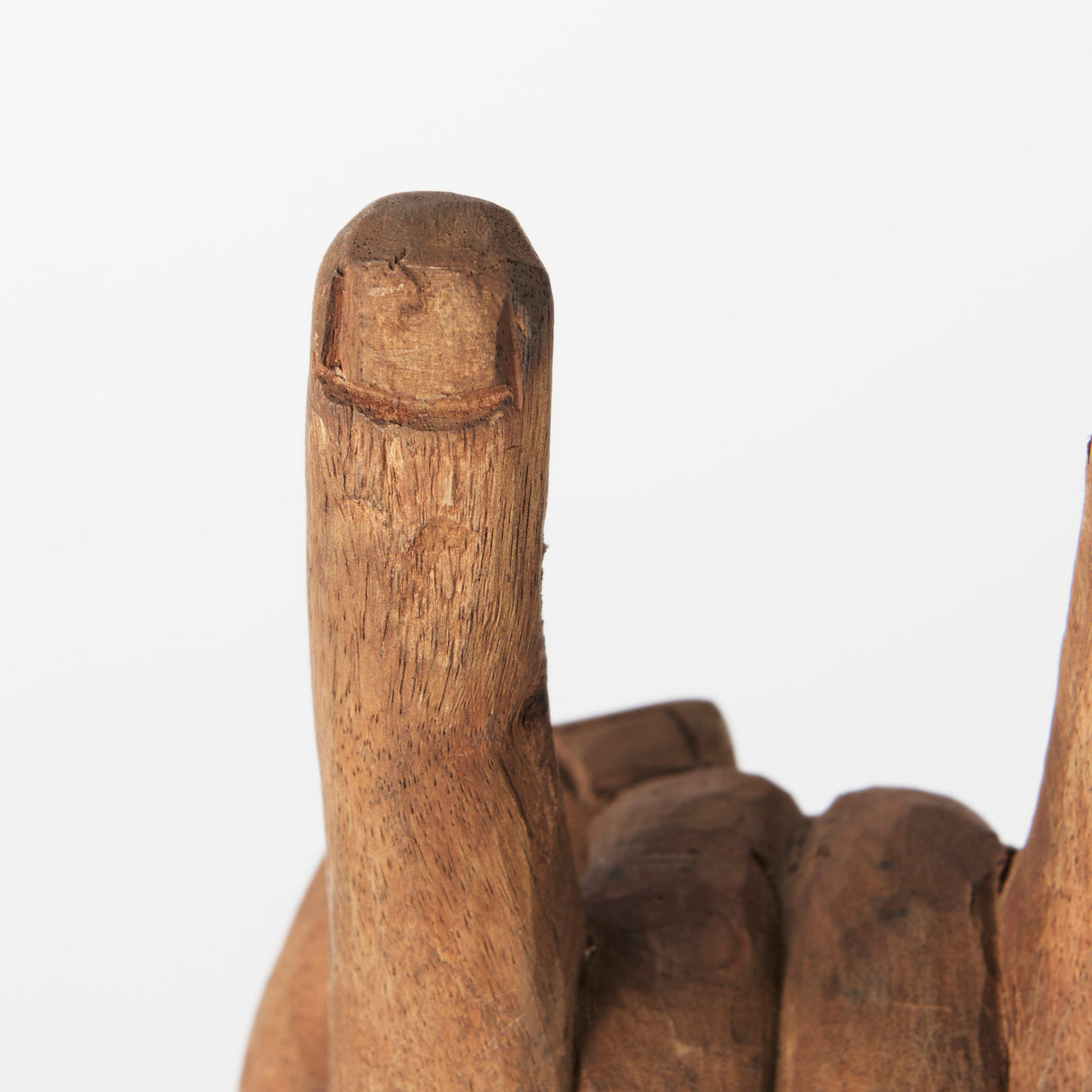 Saxum 4L x 4W Natural Wooden Carved Hang Loose Hand from Mercana - Luna Furniture