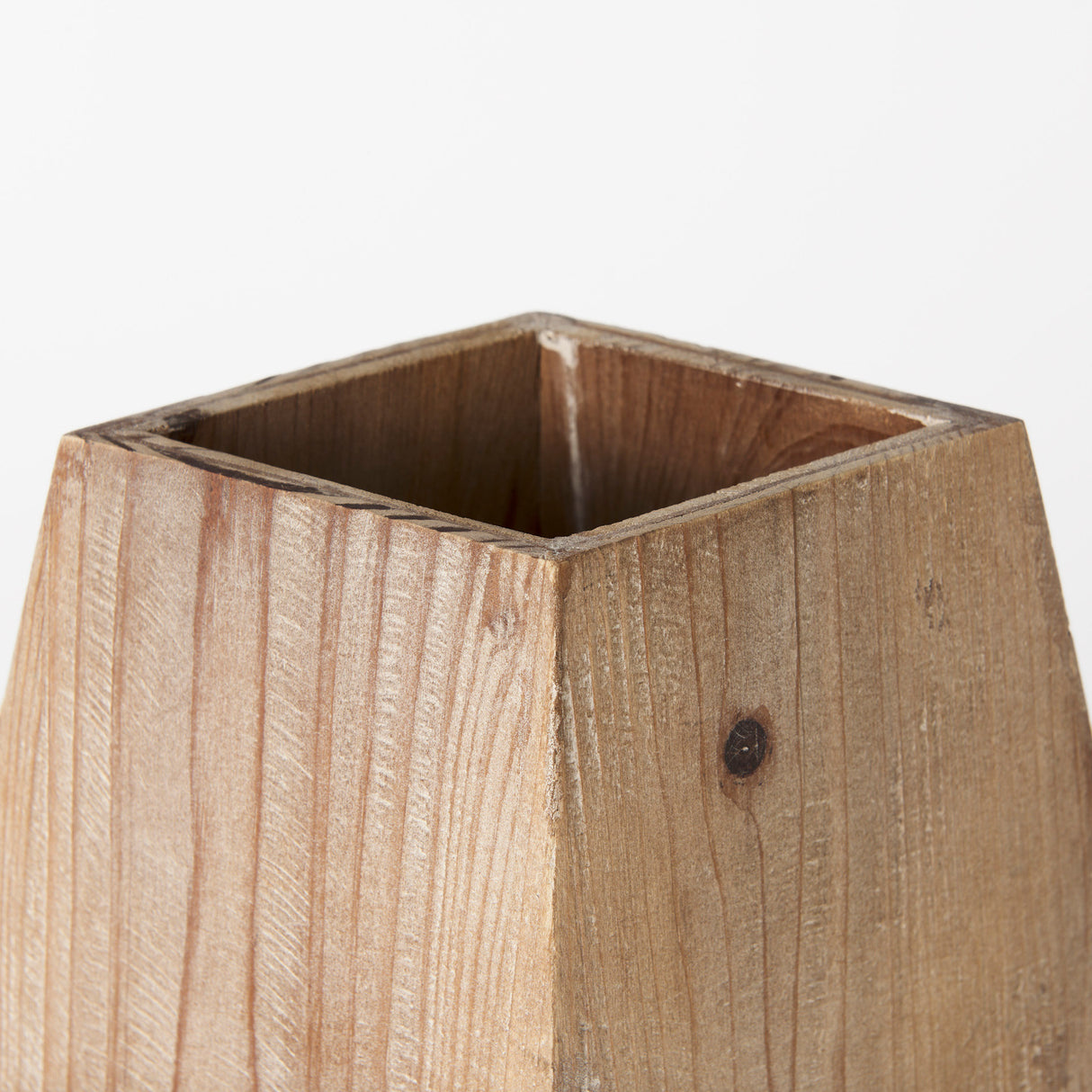 Allen III Tall Natural Wooden Base Oval Vase from Mercana - Luna Furniture