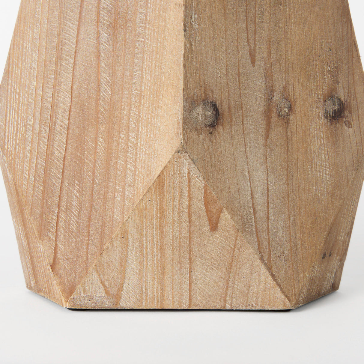 Allen III Tall Natural Wooden Base Oval Vase from Mercana - Luna Furniture