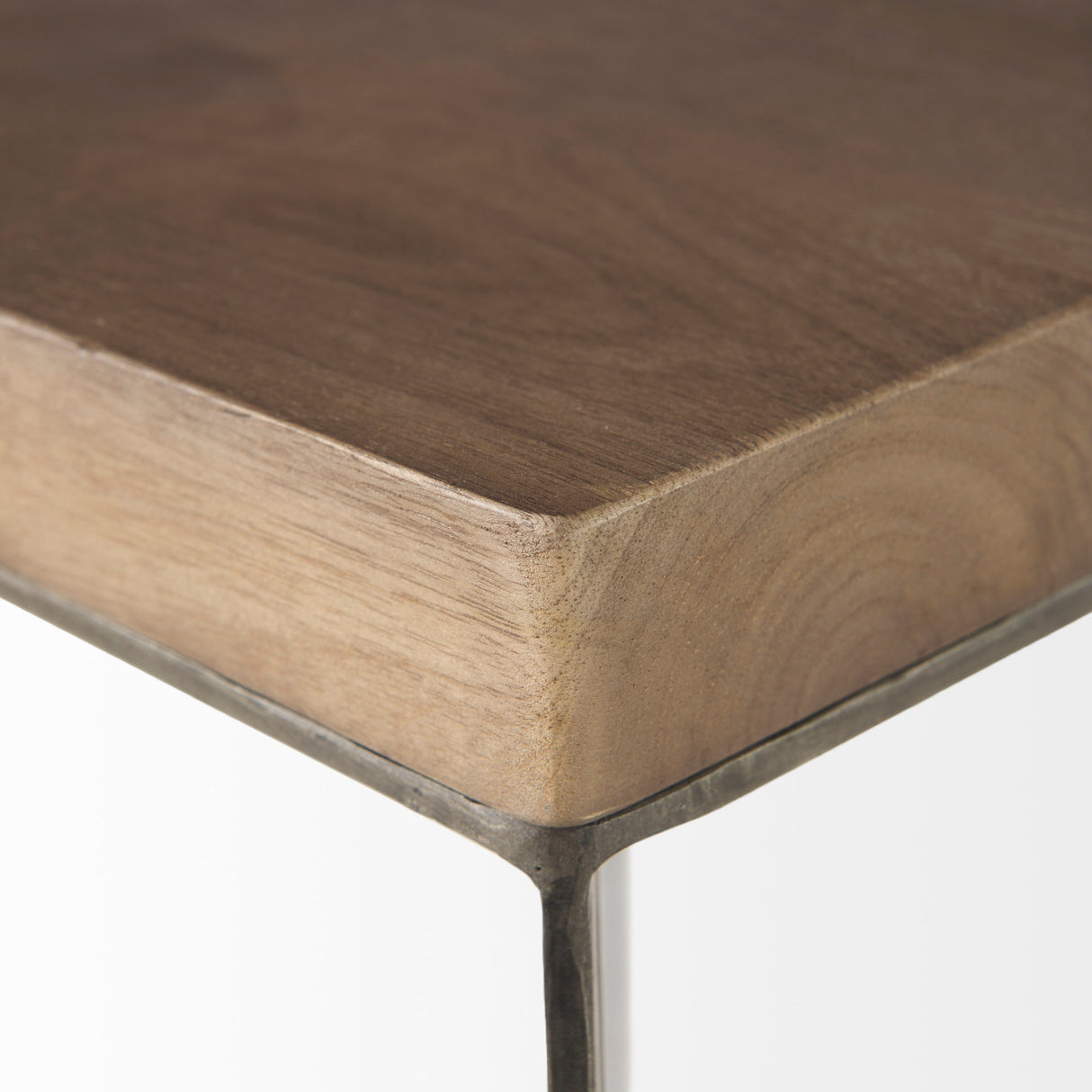 Faye (Set of 2) 19L x 19W x 26H Medium Brown Wood W/Metal Base Accent Tables from Mercana - Luna Furniture