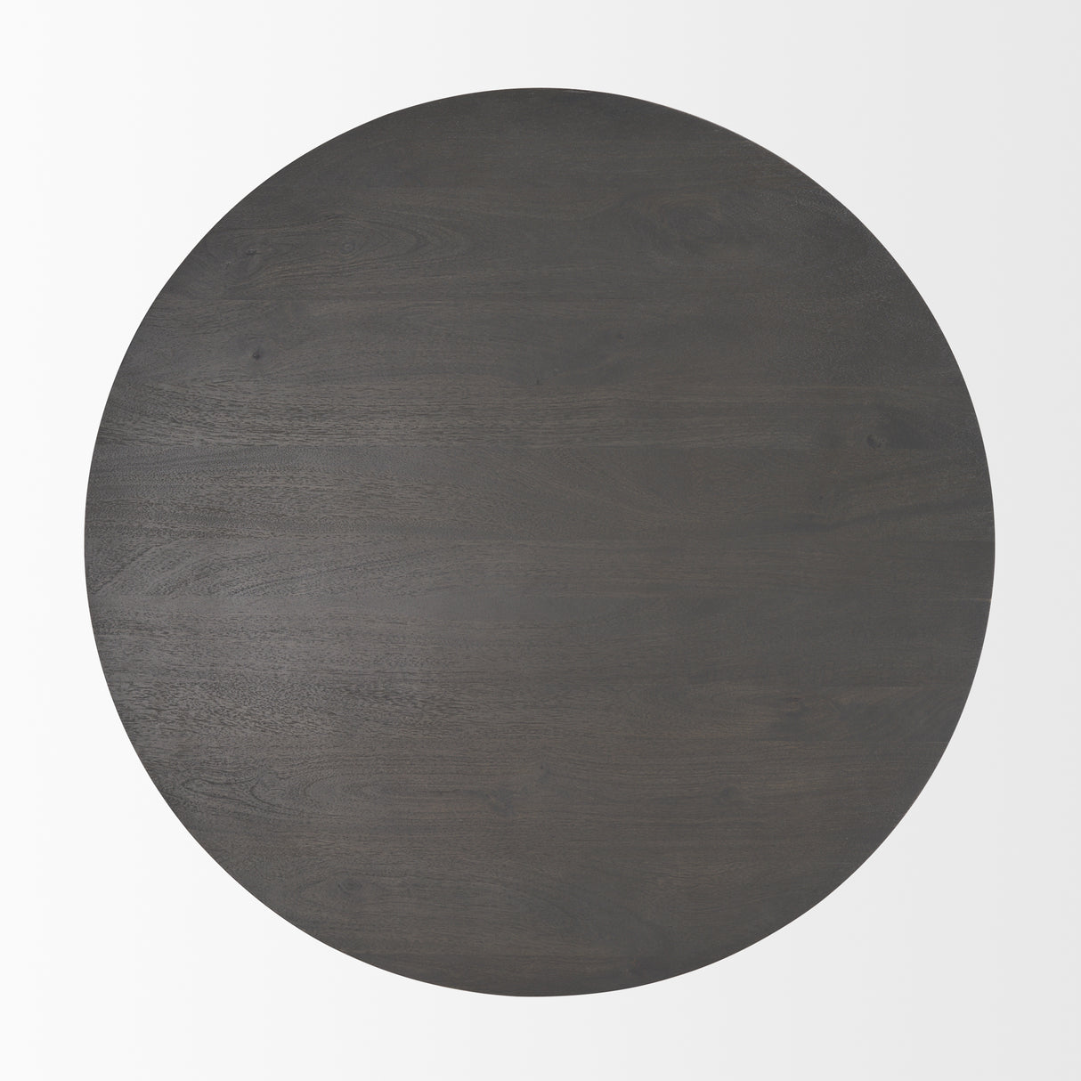 Maxwell 34L x 34W x 16H Dark Brown Wood W/ Black Metal Pedestal Base Round Coffee Table from Mercana - Luna Furniture
