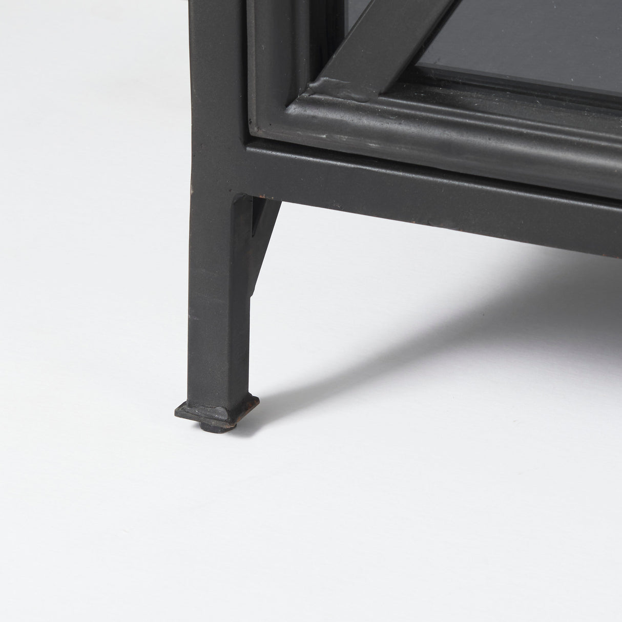 Poppy I 79x16 Black Metal With Glass Door Sideboard from Mercana - Luna Furniture