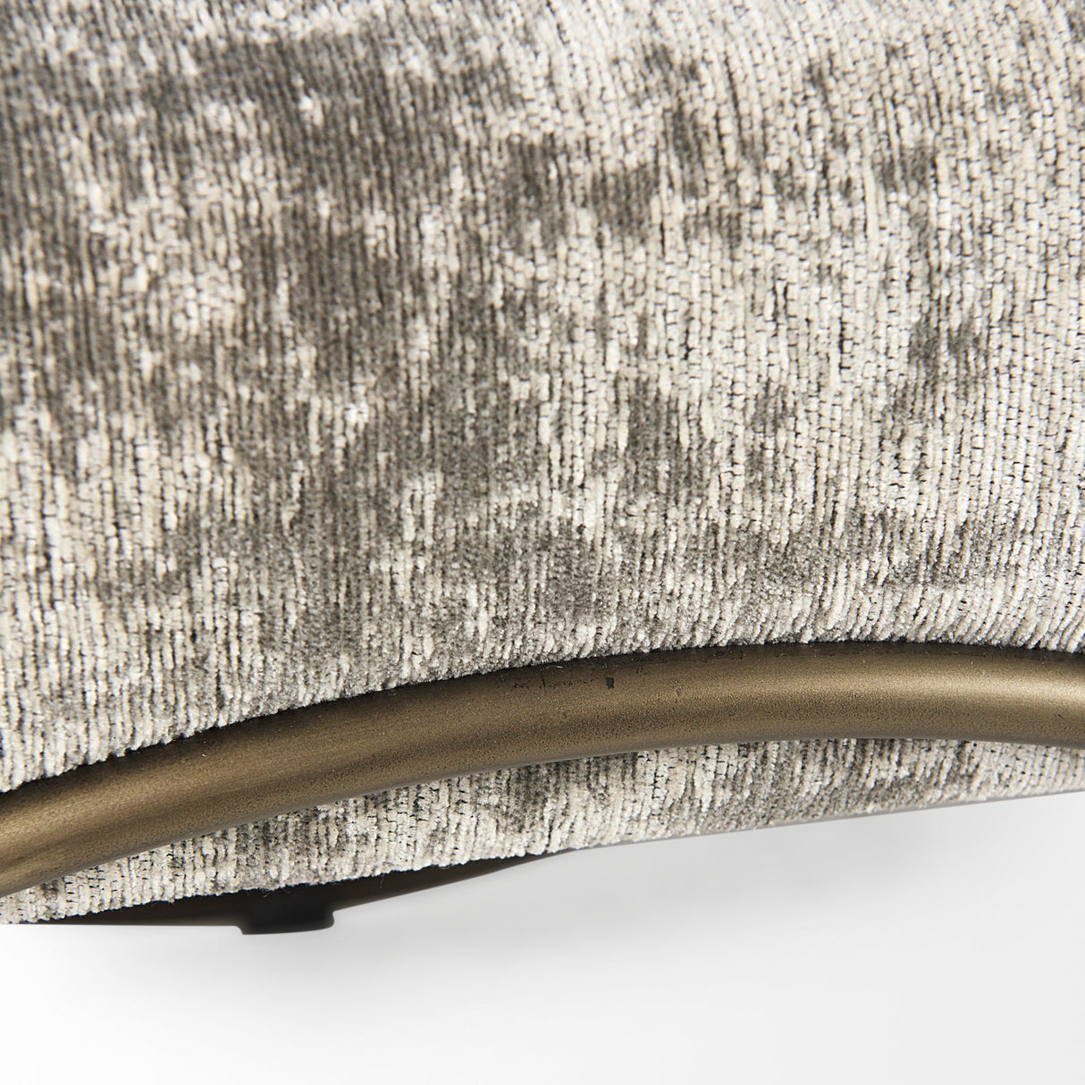 Ayla 55L x 17.6W x 18H Light and Dark Gray Fabric Seat W/ Antique Gold Metal Frame Bench from Mercana - Luna Furniture
