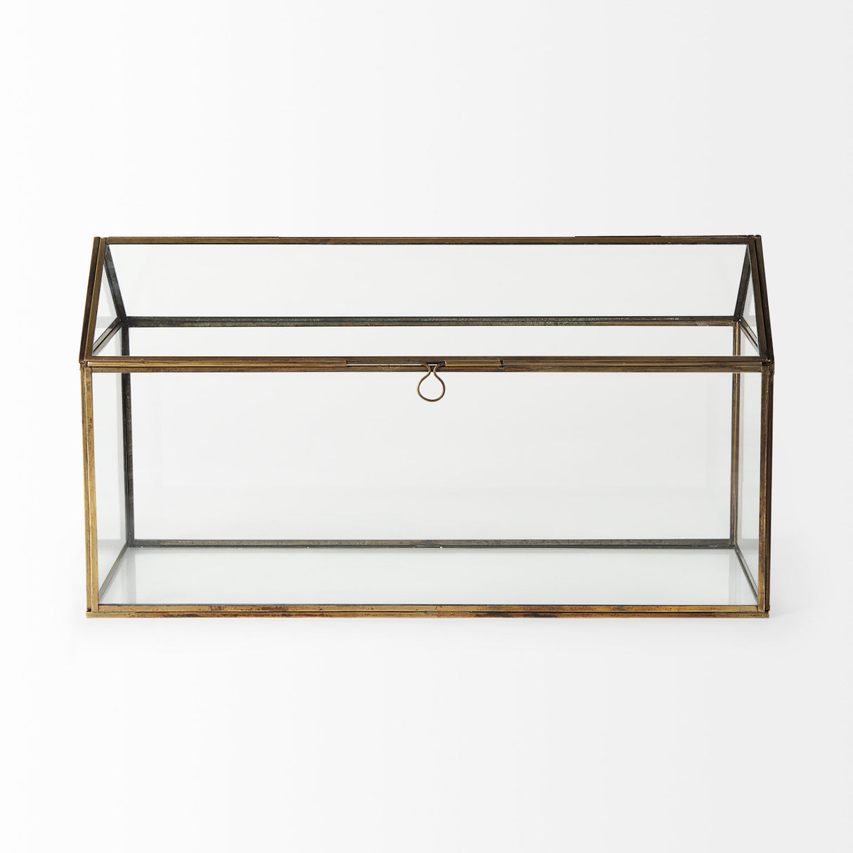 Hutt 16L x 6W x 9H Gold Glass Terrarium Box from Mercana - Luna Furniture