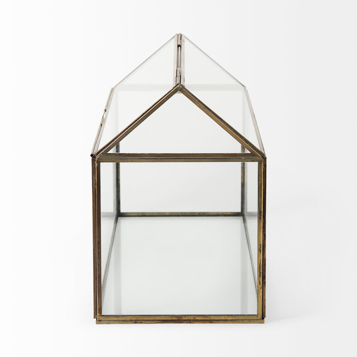 Hutt 16L x 6W x 9H Gold Glass Terrarium Box from Mercana - Luna Furniture