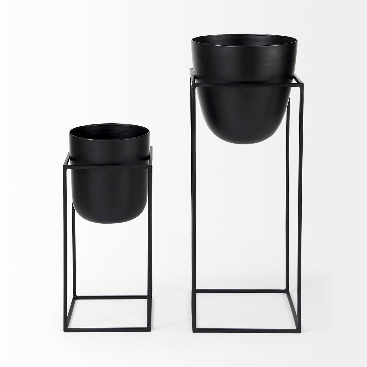 Bumble (Set of 2) 12L x 12W x 32H Black Plant Stands from Mercana - Luna Furniture