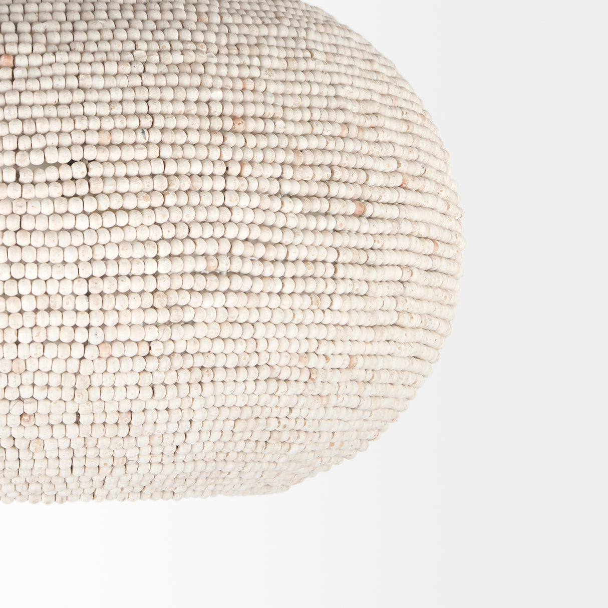 Theta 30.0 L x 30.0 W x 15.0 H White-Washed Beaded Chandelier from Mercana - Luna Furniture