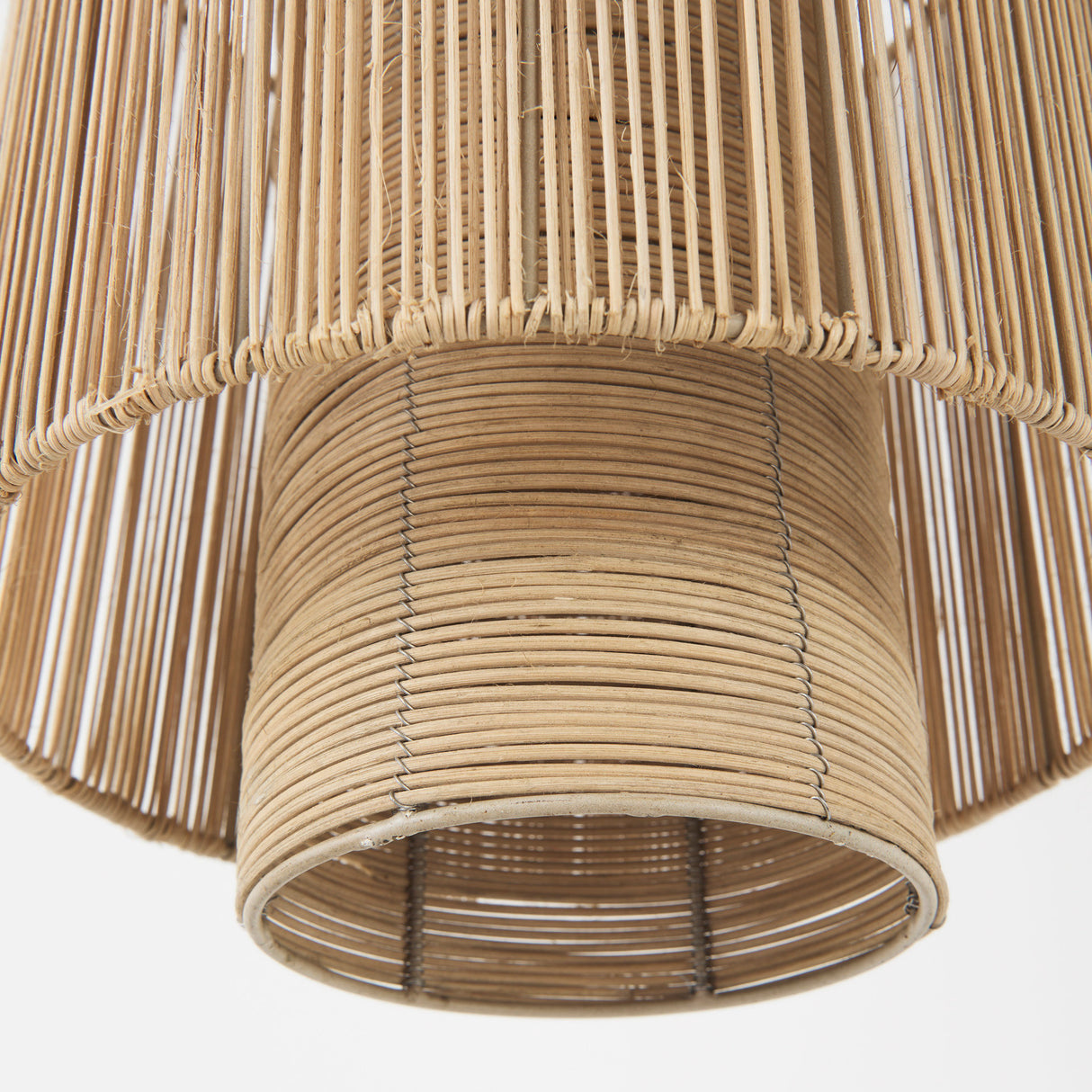 Aviario 14.2 L x 14.2 W x 14.2 H Natural Cane Cylindrical Pendant Light from Mercana - Luna Furniture