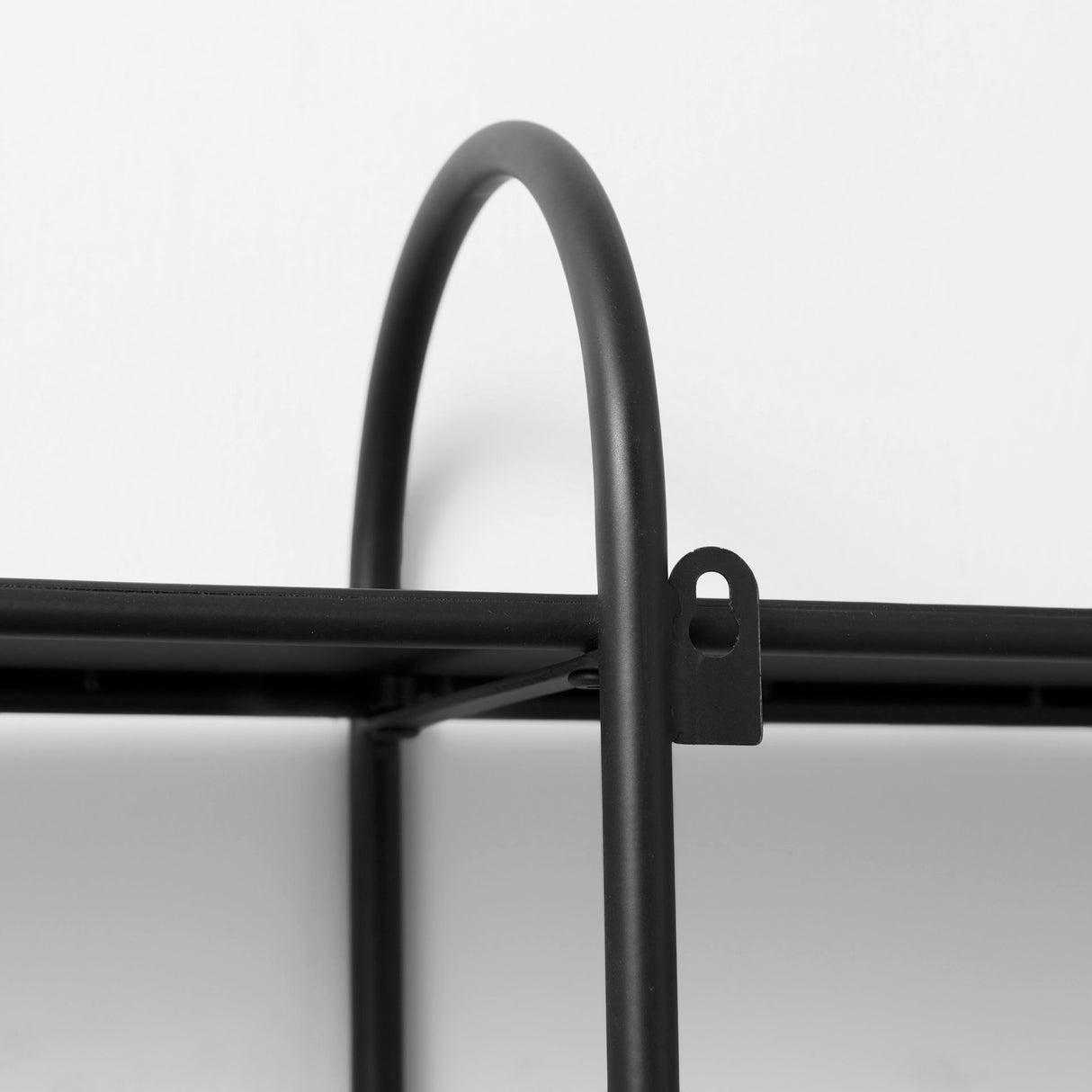 Decimus 36.6L x 8.7W x 45.7H Black Metal Wall Mounted 3 Tiered Shelf from Mercana - Luna Furniture