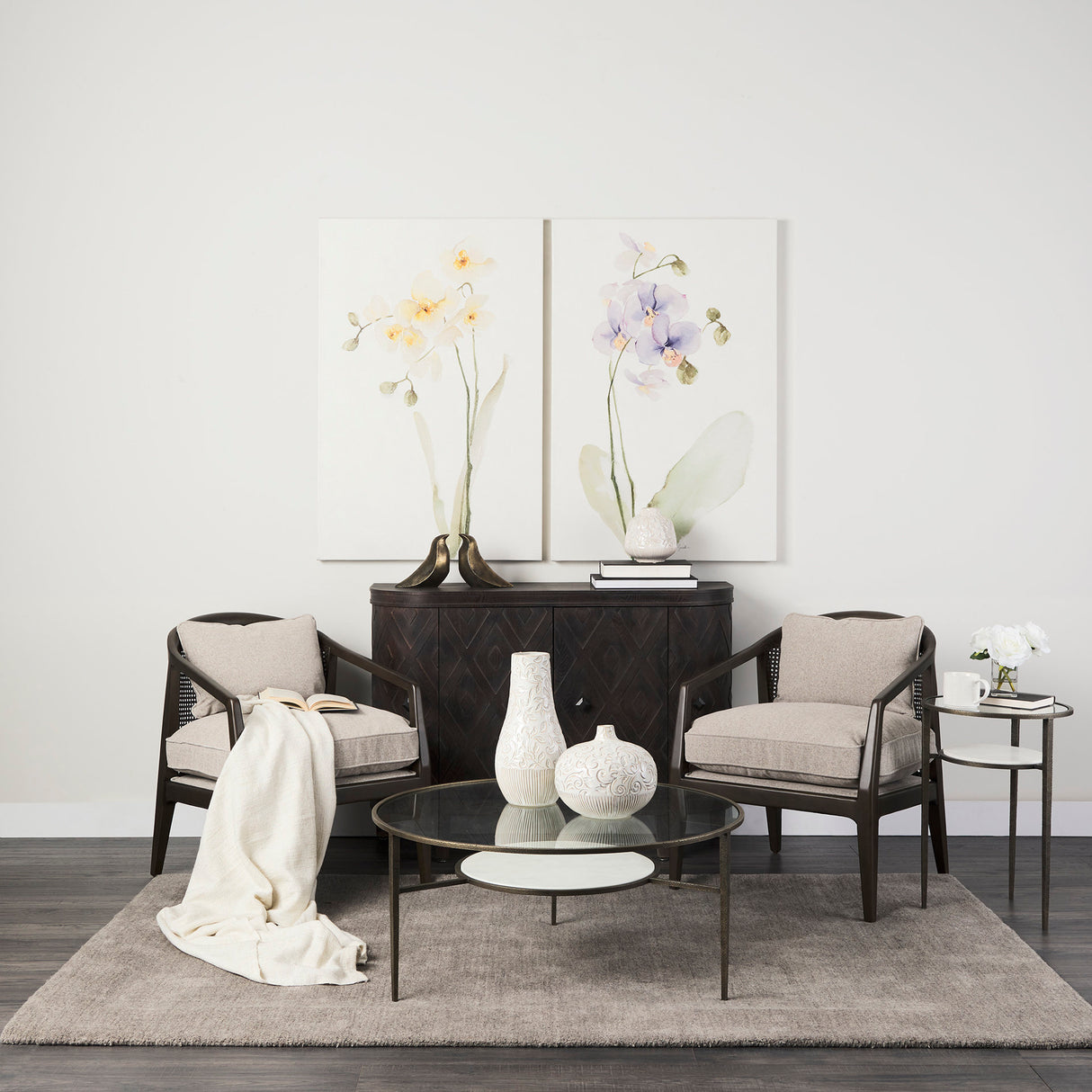 Orchid I by Gabrielle Campbell a Hand Embellished Textured Canvas from Mercana - Luna Furniture