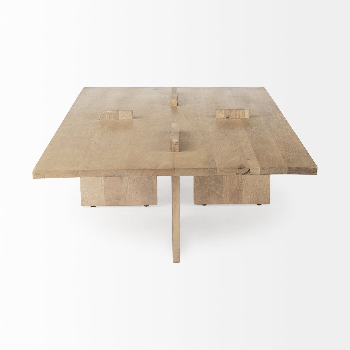 Aida 56 x 34 Rectangular Light Brown Wood Coffee Table from Mercana - Luna Furniture