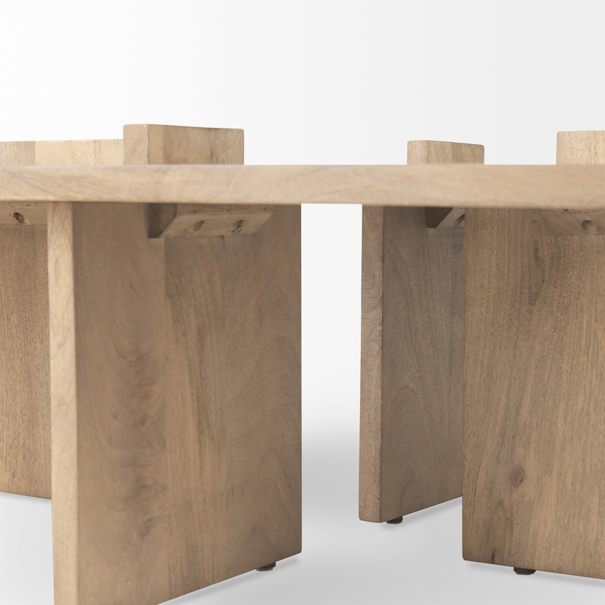 Aida 56 x 34 Rectangular Light Brown Wood Coffee Table from Mercana - Luna Furniture