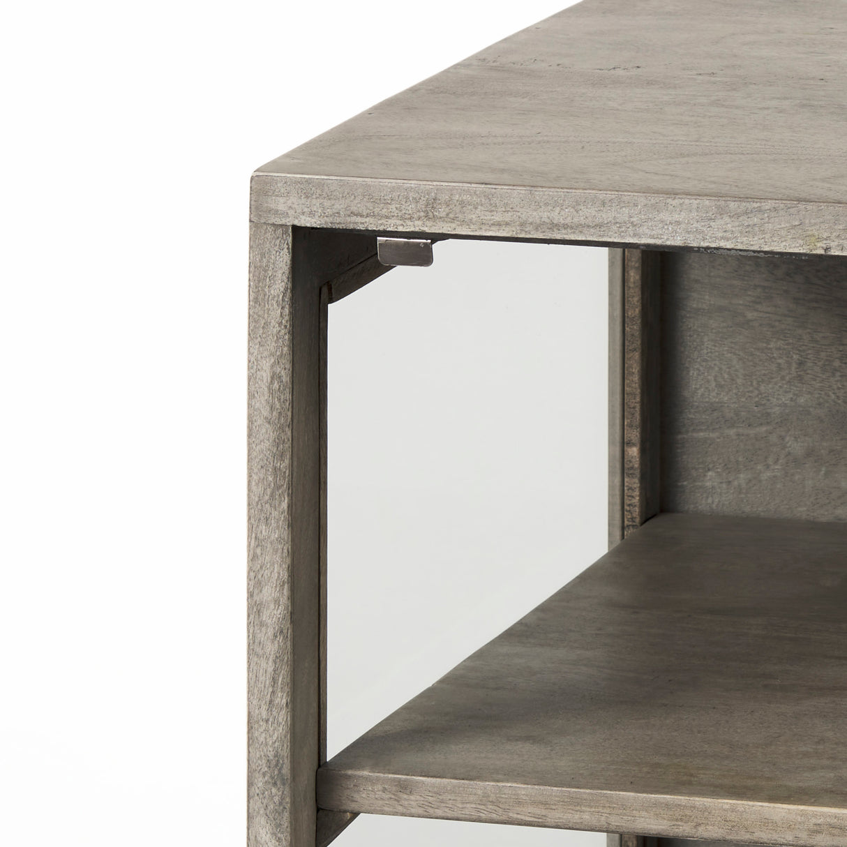 Arelius 20L x 18W x 26H Gray Wood W/ Black Metal Frame End/Side Table from Mercana - Luna Furniture