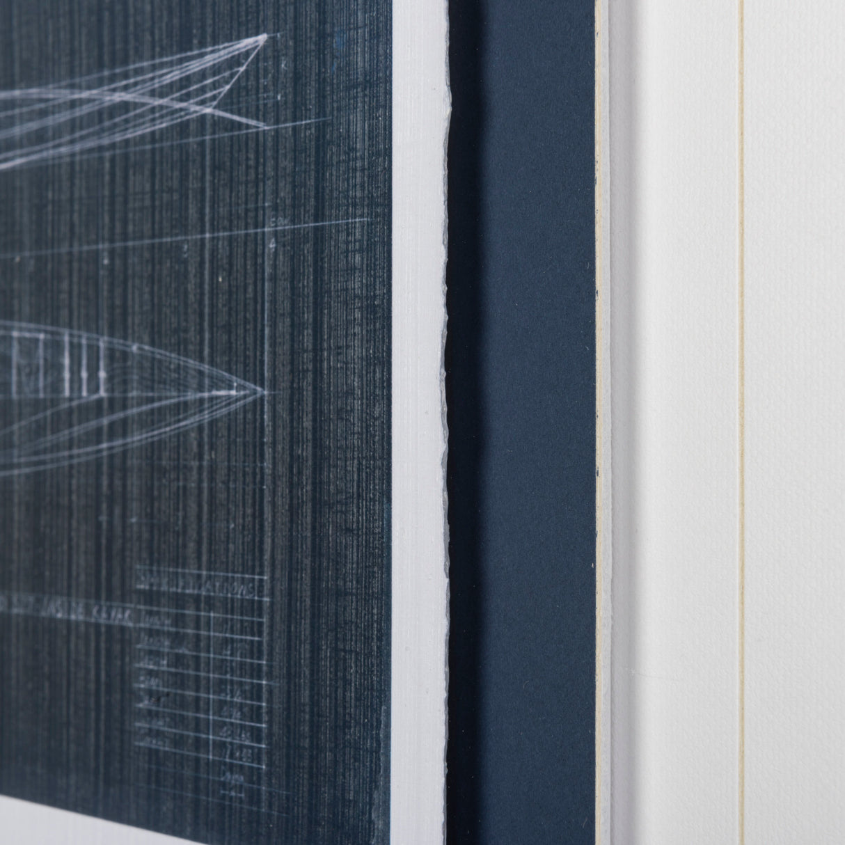 Kayak Blueprint by Dayna a Hand Embellished Textured Framed Art Print Matted under Glass from Mercana - Luna Furniture
