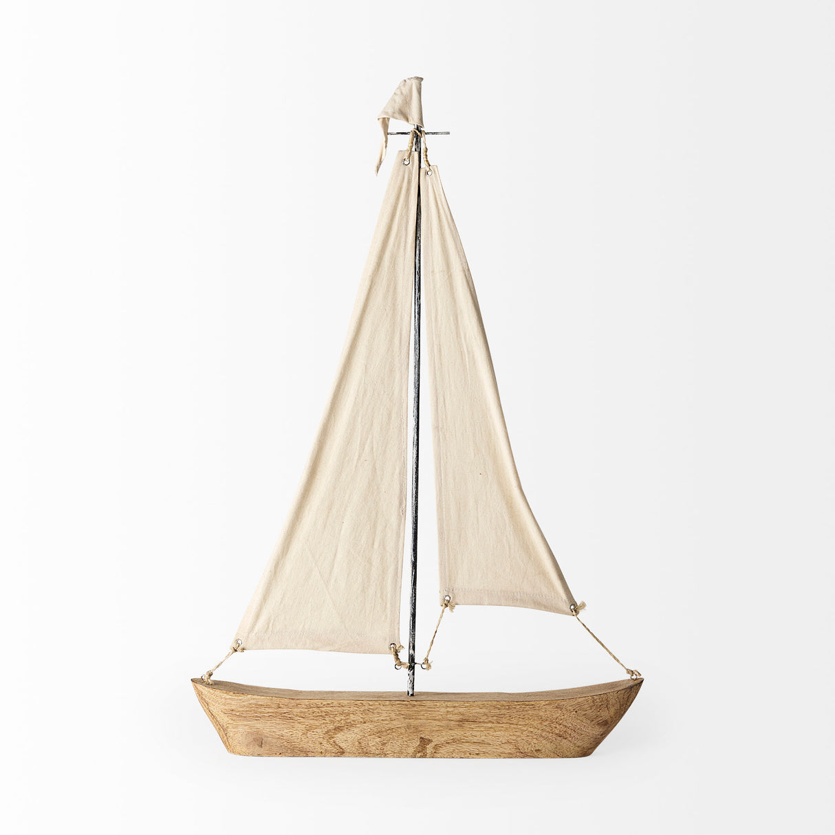 Tartane Large 22L x 2W Brown/Cream Nautical Inspired Sailboat from Mercana - Luna Furniture