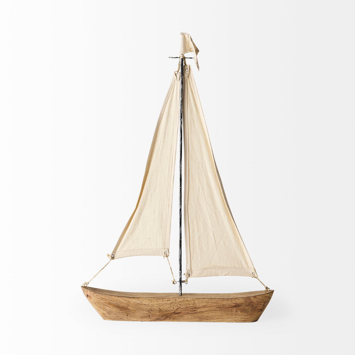 Tartane Large 22L x 2W Brown/Cream Nautical Inspired Sailboat from Mercana - Luna Furniture