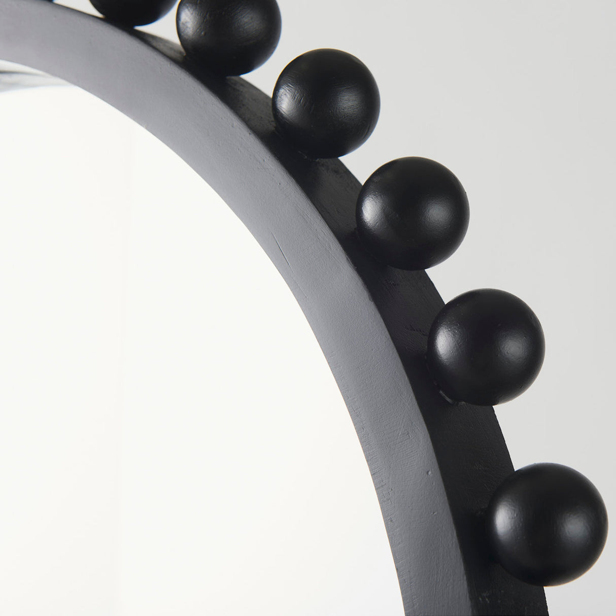 Leeds 23L x 35H Black Wood Arch Frame Mirror from Mercana - Luna Furniture