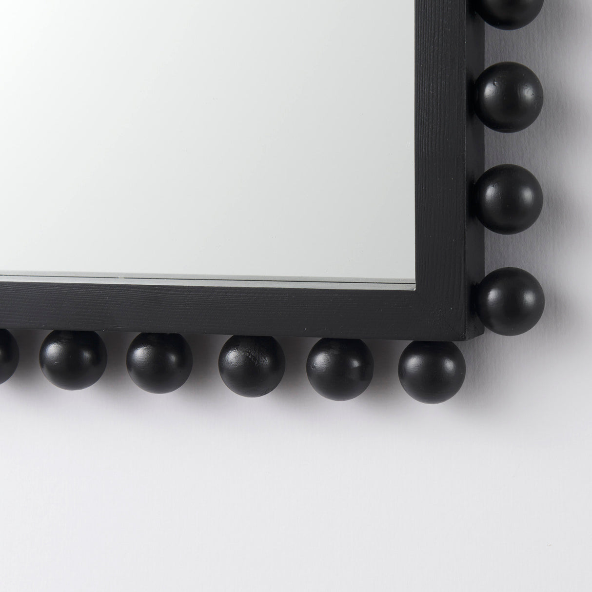Leeds 23L x 35H Black Wood Arch Frame Mirror from Mercana - Luna Furniture