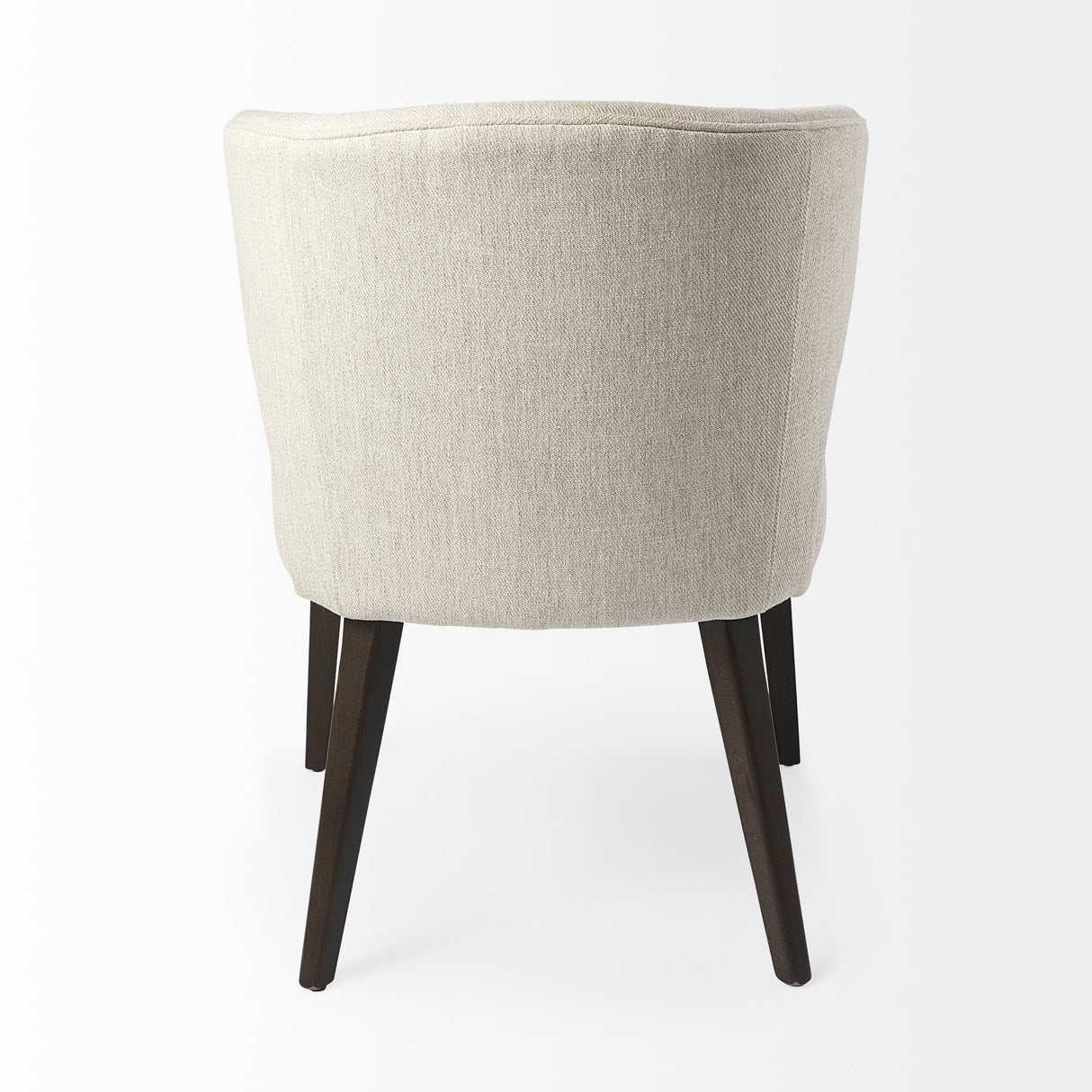 Niles 22.5L x 24.0W x 32.0H Cream Fabric Seat W/ Dark Brown Wooden Legs Wingback Dining Chair from Mercana - Luna Furniture