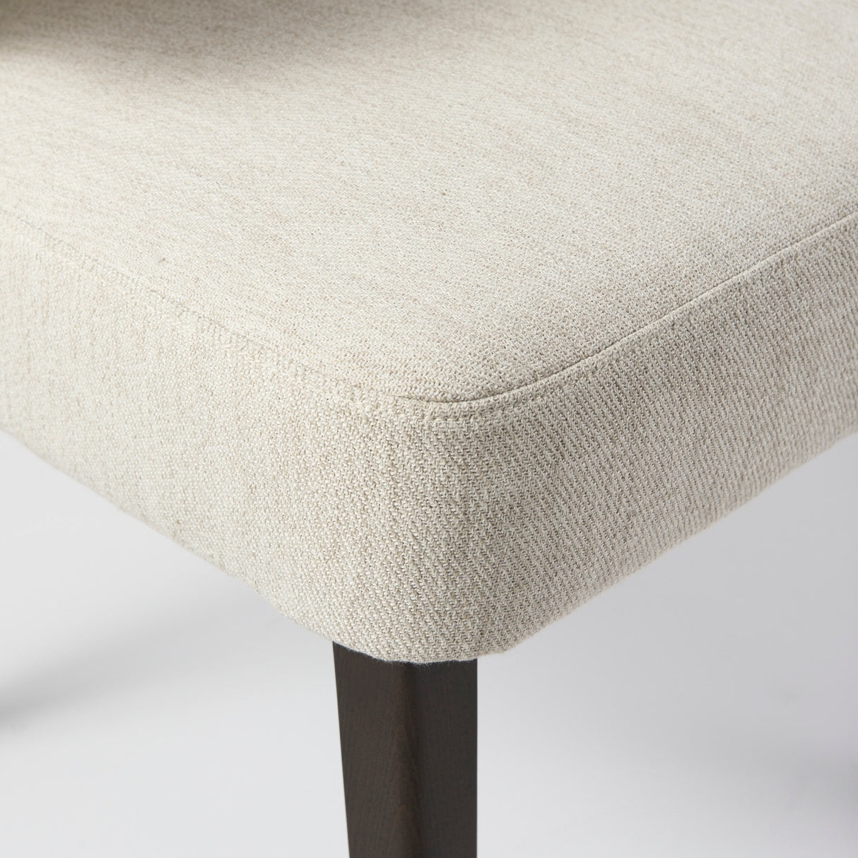 Niles 22.5L x 24.0W x 32.0H Cream Fabric Seat W/ Dark Brown Wooden Legs Wingback Dining Chair from Mercana - Luna Furniture