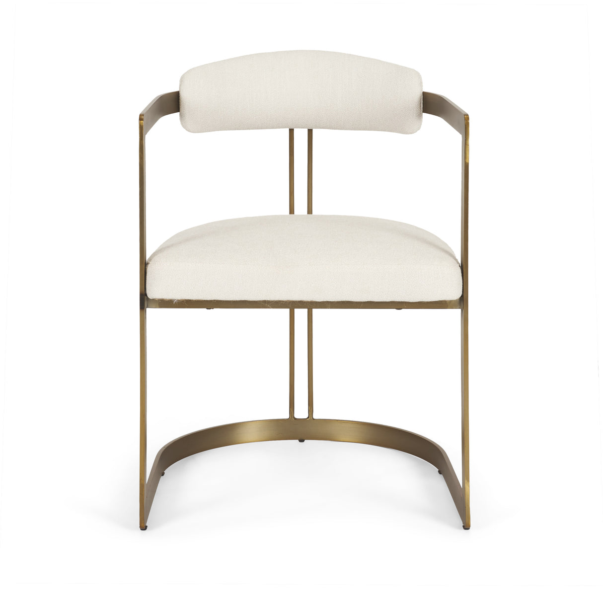 Hollyfield II Cream Fabric Seat W/ Gold Iron Frame Dining Chair from Mercana - Luna Furniture