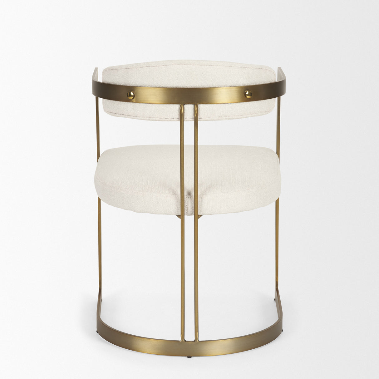 Hollyfield II Cream Fabric Seat W/ Gold Iron Frame Dining Chair from Mercana - Luna Furniture
