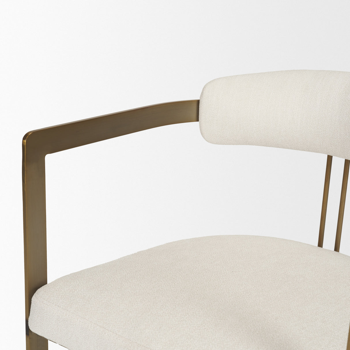 Hollyfield II Cream Fabric Seat W/ Gold Iron Frame Dining Chair from Mercana - Luna Furniture