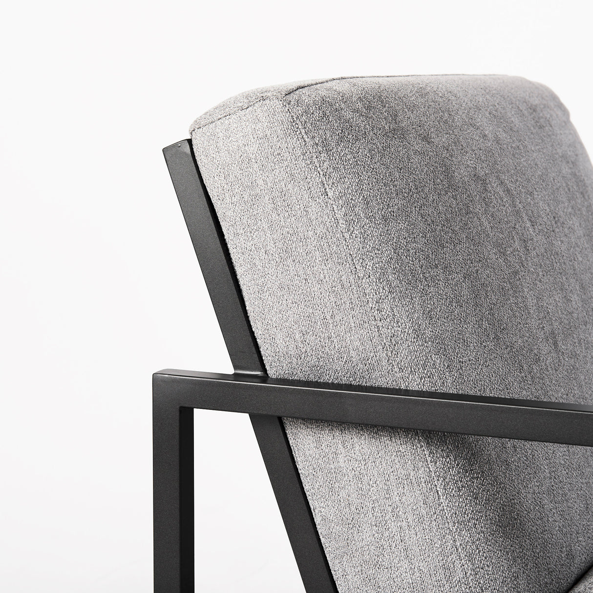 Armelle Gray Fabric Seat W/Black Metal Frame Accent Chair from Mercana - Luna Furniture