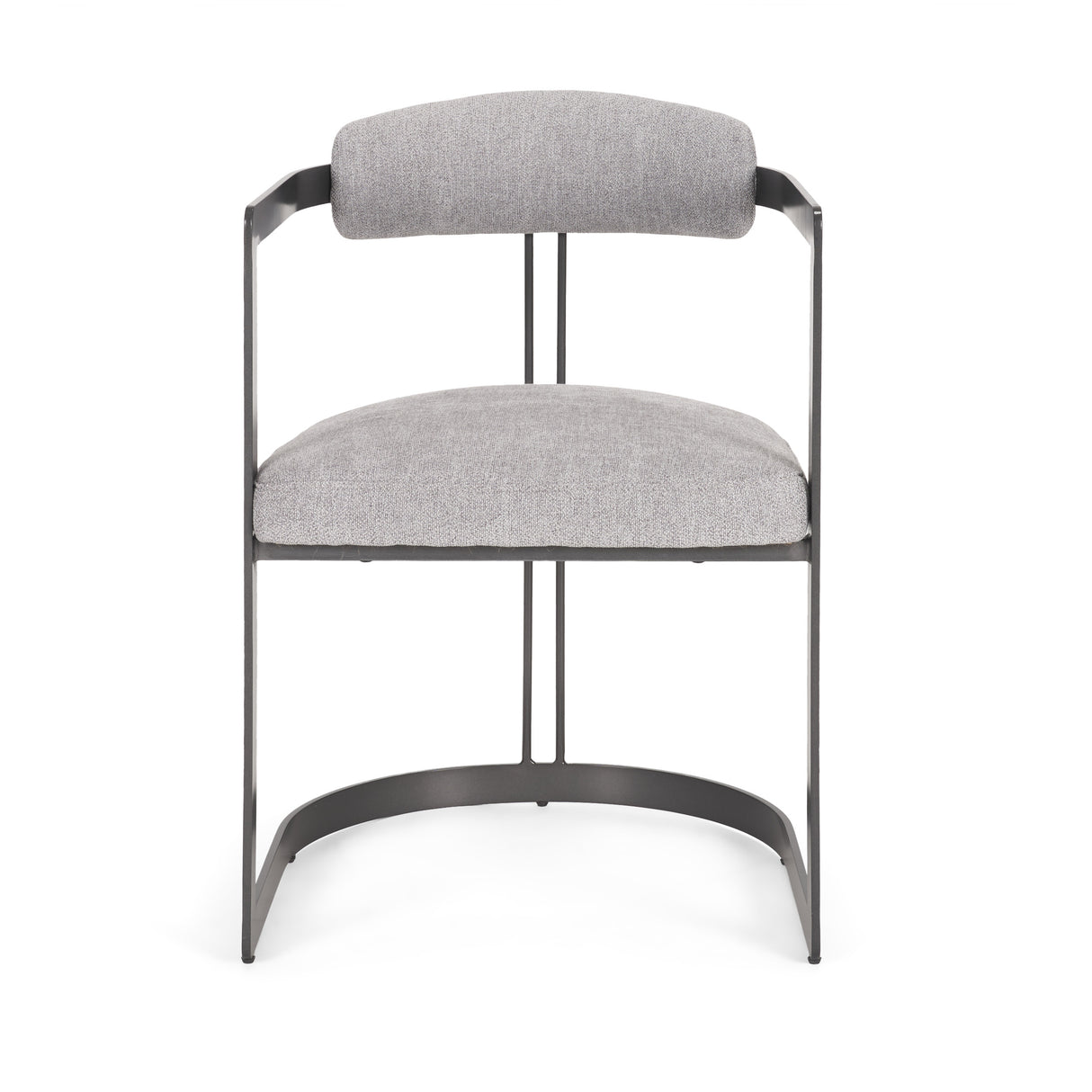 Hollyfield II Gray Fabric Seat W/ Gray Iron Frame Dining Chair from Mercana - Luna Furniture