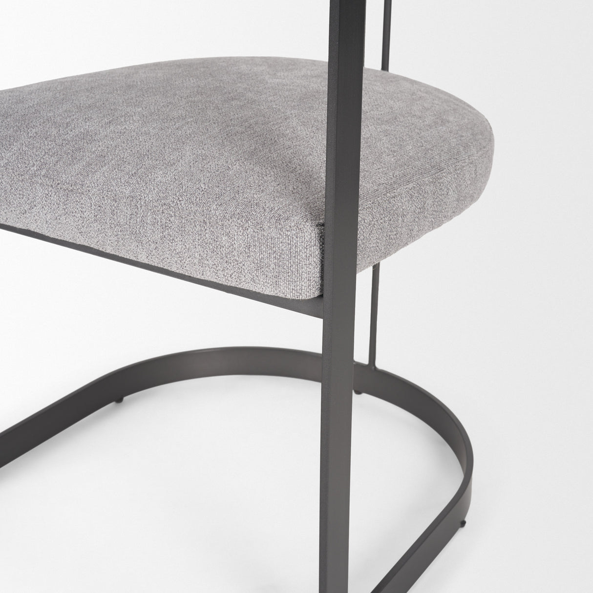 Hollyfield II Gray Fabric Seat W/ Gray Iron Frame Dining Chair from Mercana - Luna Furniture