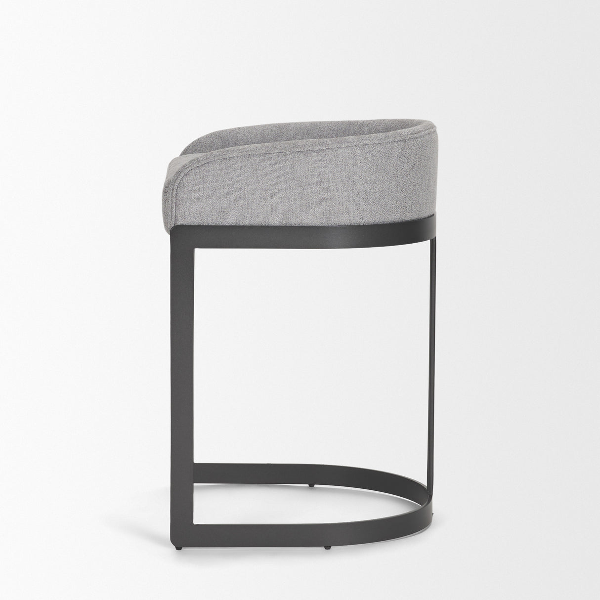 Hollyfield II Gray Fabric Seat W/ Gray Metal Base Counter Stool from Mercana - Luna Furniture