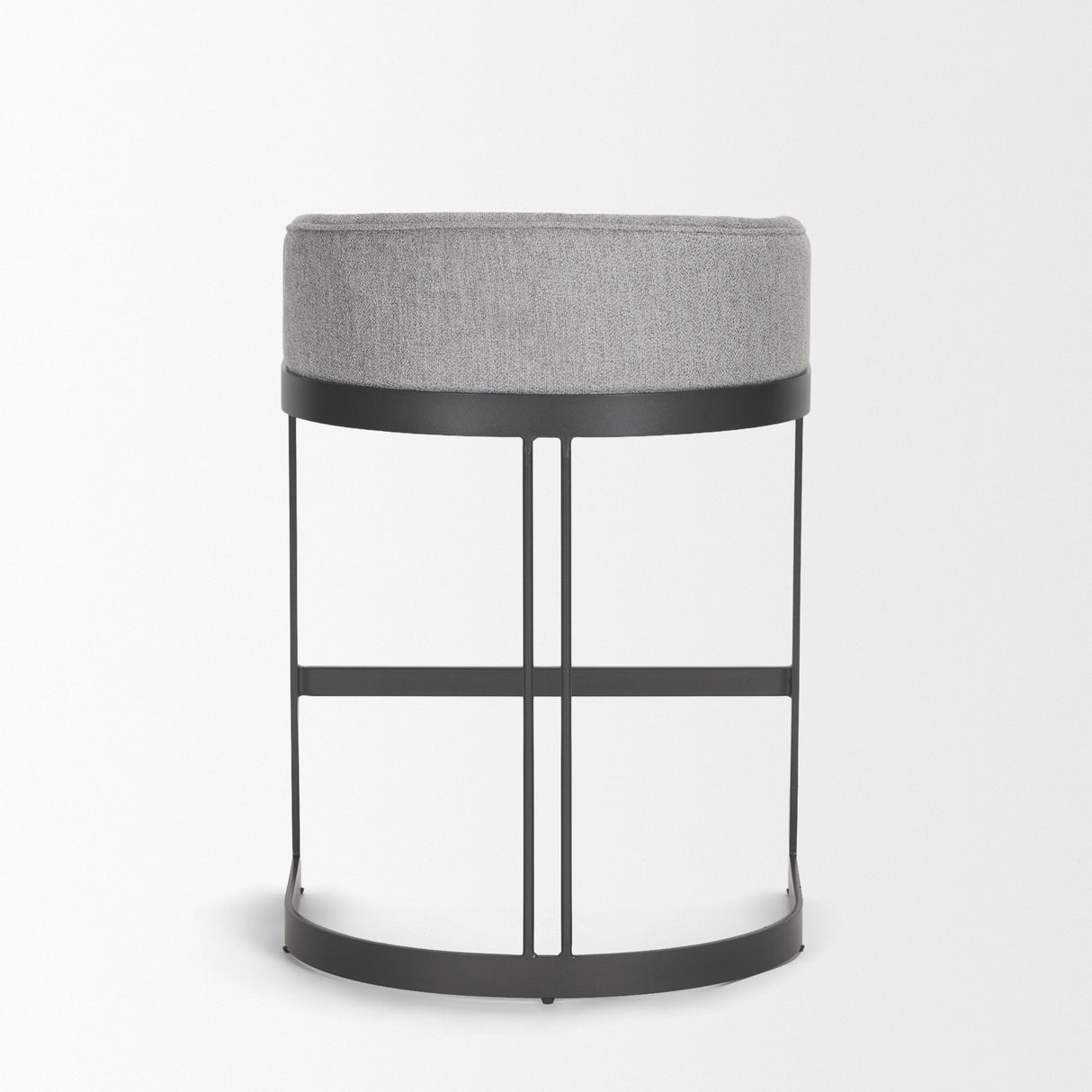 Hollyfield II Gray Fabric Seat W/ Gray Metal Base Counter Stool from Mercana - Luna Furniture