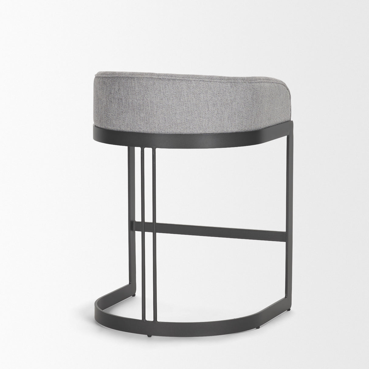 Hollyfield II Gray Fabric Seat W/ Gray Metal Base Counter Stool from Mercana - Luna Furniture
