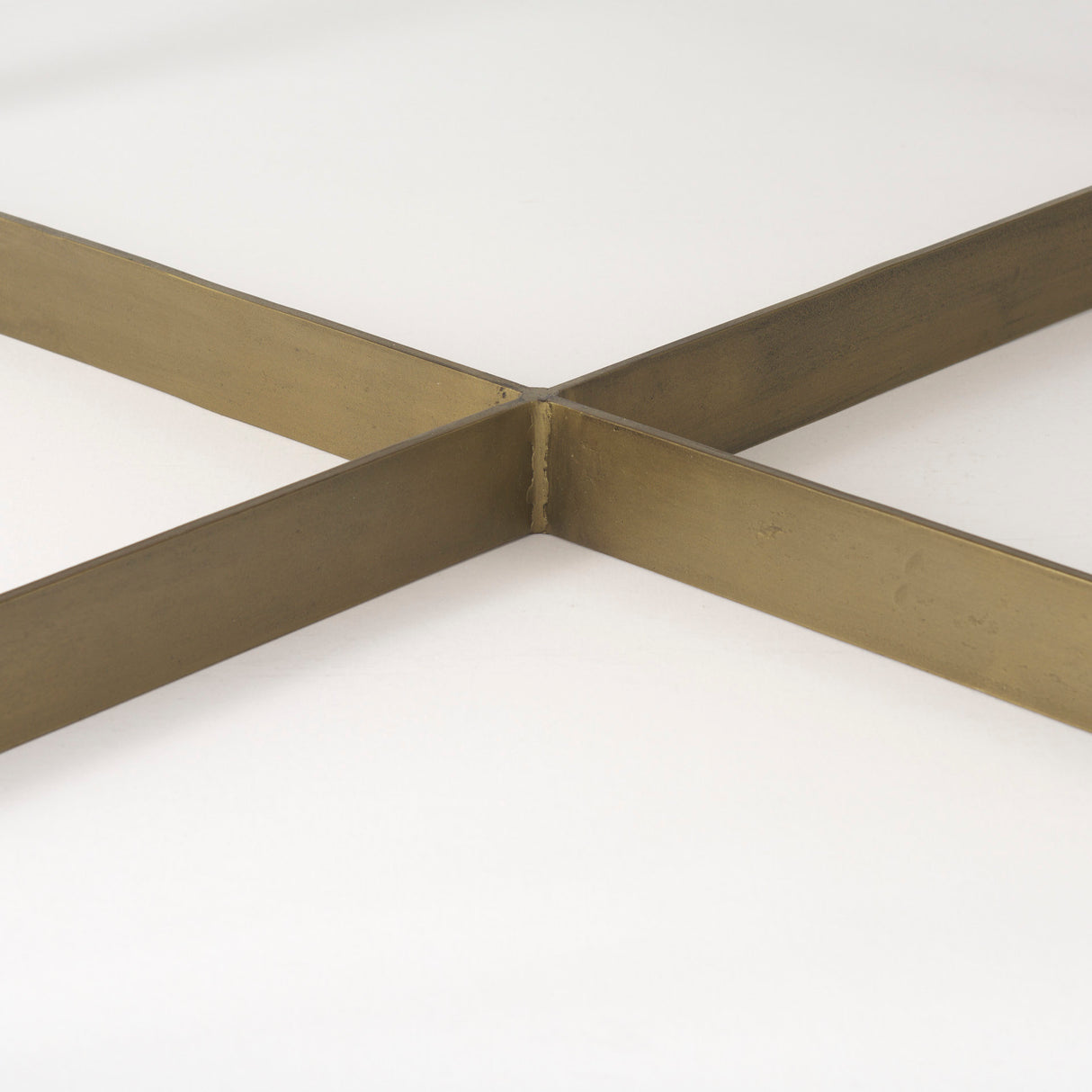 Faye 34L x 34W x 17H Beige Finished Wood W/Gold Metal Base Square Coffee Table from Mercana - Luna Furniture